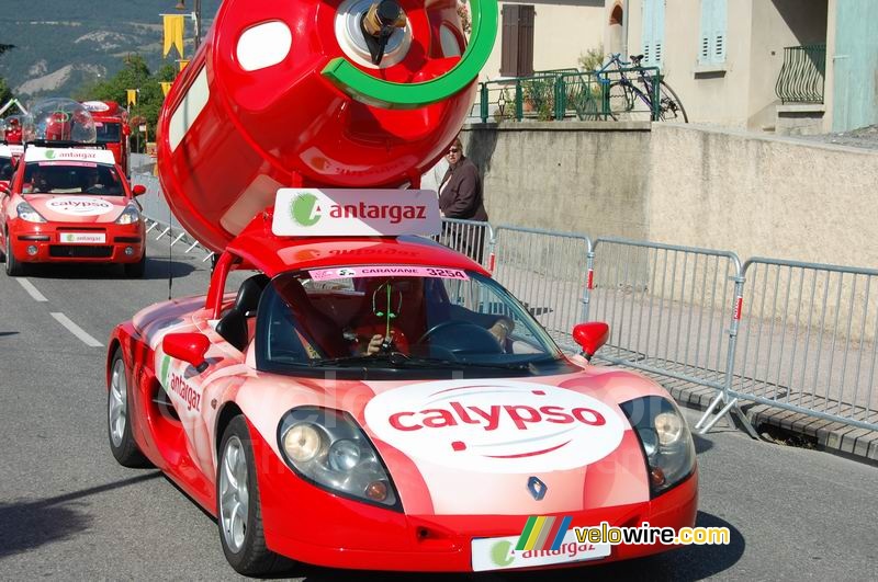 Antargaz (Calypso) advertising caravan's Renault Spider