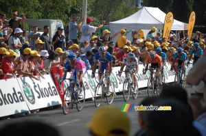 Daniele Benatti (Lampre-Fondital), Christophe Moreau (AG2R), Mickaël Delage (Française des Jeux), Jorge Azanza (Euskaltel), ... (632x)