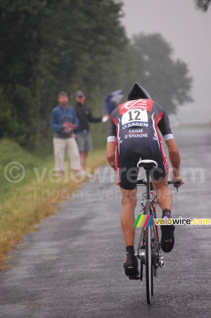 David Arroyo (Caisse d'Epargne) en montée pendant le contre-la-montre Albi > Albi (487x)