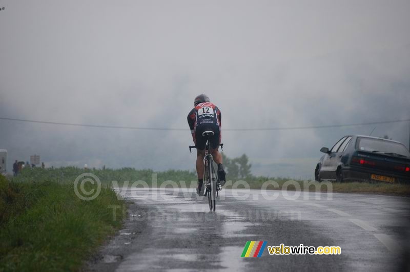 David Arroyo (Caisse d'Epargne) tijdens zijn tijdrit Albi > Albi (2)