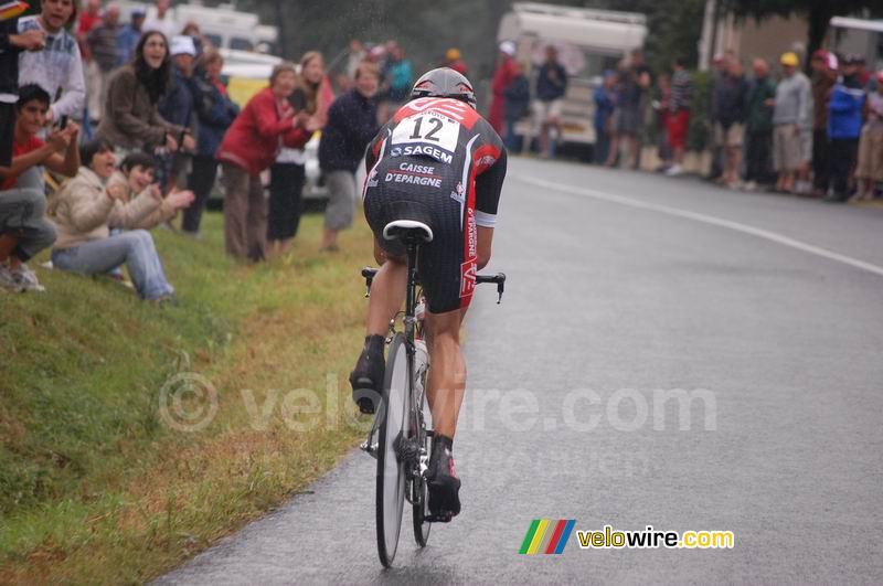 David Arroyo (Caisse d'Epargne) tijdens zijn tijdrit Albi > Albi (3)