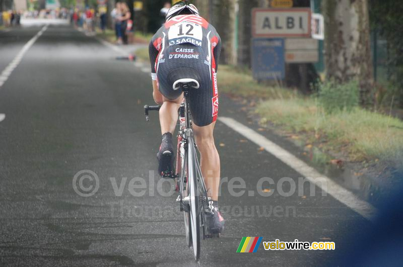 David Arroyo (Caisse d'Epargne) rijdt Albi weer binnen