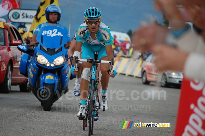 Andréas Klöden (Astana) op Plateau-de-Beille