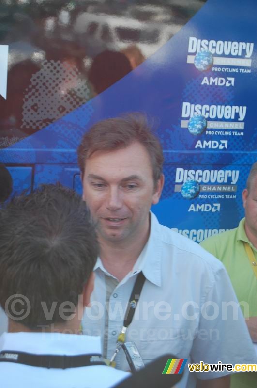 Johan Bruyneel, directeur sportif de l'équipe Discovery Channel