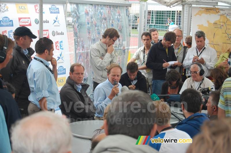Christian Prudhomme and Patrice Clerc at the A.S.O. press conference