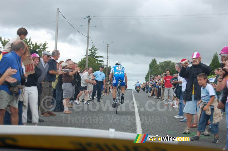 Christophe Moreau (AG2R) tijdens zijn tijdrit Cognac > Angoulme