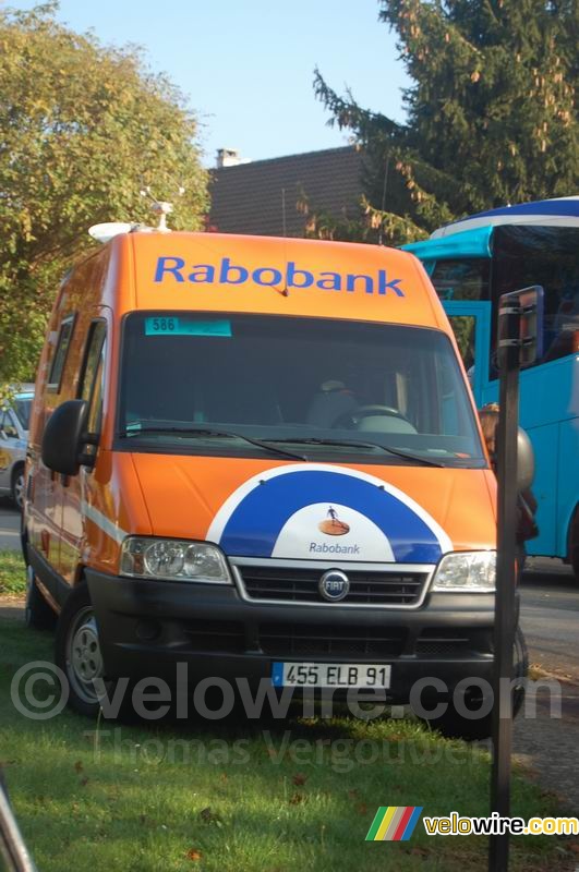 It seems that Yves Couvreur also came with his Rabobank bus