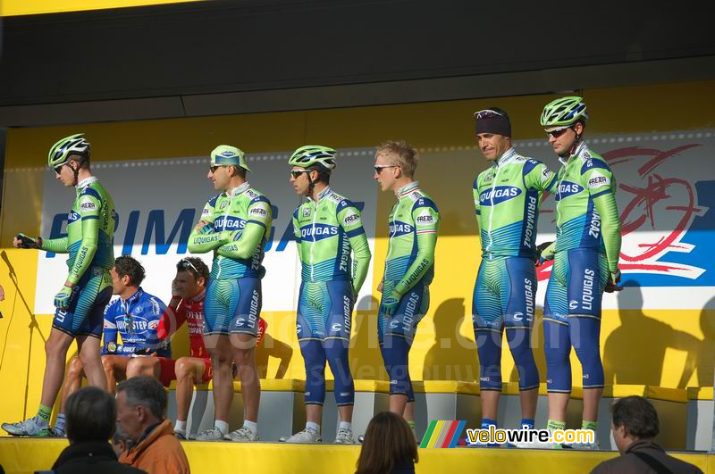 Een deel van het Liquigas team