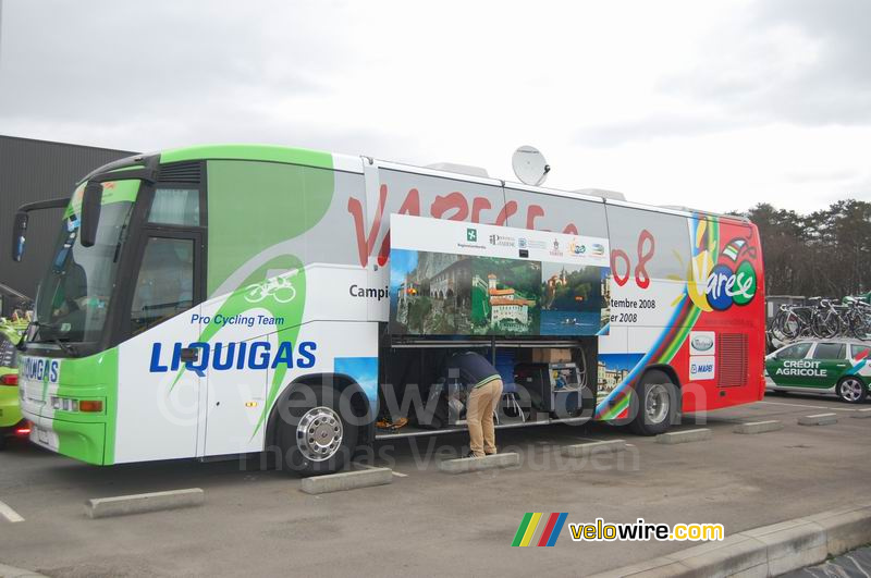 Le bus de l'équipe Liquigas