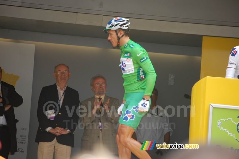 Philippe Gilbert in het groen (Française des Jeux)