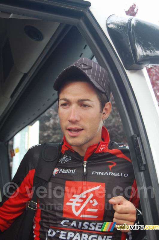 Nicolas Portal (Caisse d'Epargne) before the time trial in Cholet