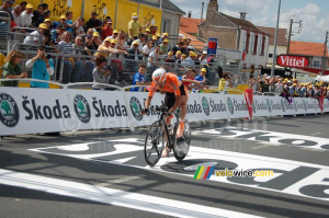 Samuel Sanchez (Euskaltel-Euskadi) à l'arrivée à Cholet (237x)
