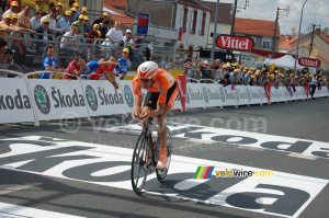 Mikel Astarloza (Euskaltel-Euskadi) à l'arrivée à Cholet (214x)