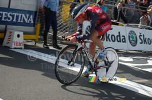 Cadel Evans (Silence Lotto) à l'arrivée à Cholet (249x)