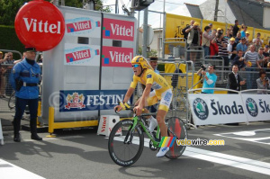 Romain Feillu (Agritubel) à l'arrivée à Cholet (387x)