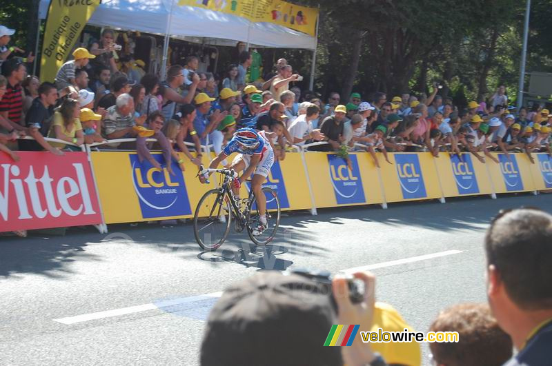 Nicolas Vogondy (Agritubel) at the finish in Châteauroux