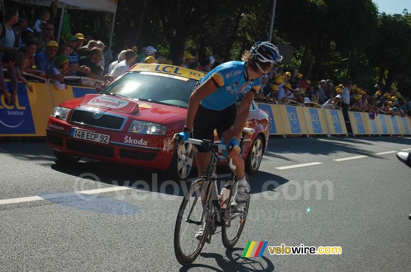 Marcus Burghardt (Team Columbia) at the finish in Châteauroux