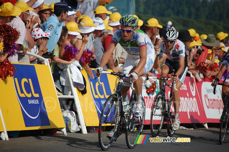 Christophe Moreau (Agritubel) & Andy Schleck (CSC Saxo Bank) @ Super-Besse