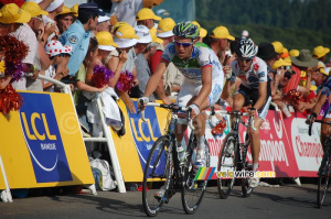 Christophe Moreau (Agritubel) & Andy Schleck (CSC Saxo Bank) @ Super-Besse (398x)