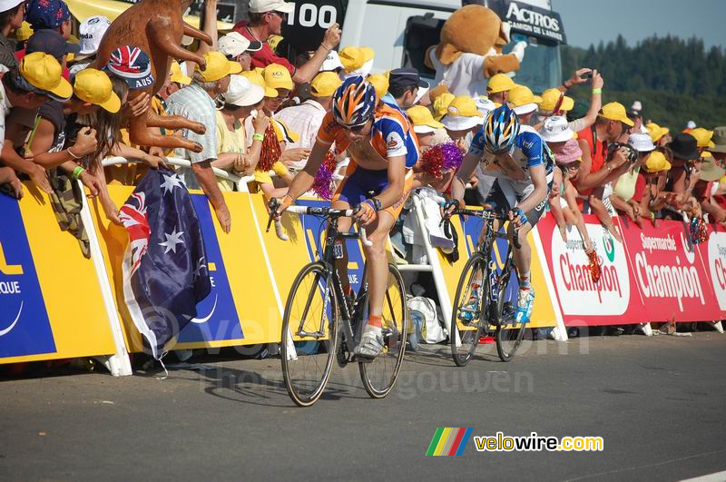 Laurens ten Dam (Rabobank) & David Millar (Garmin Chipotle) @ Super-Besse