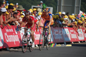 Leonardo Duque (Cofidis) & Koos Moerenhout (Rabobank) @ Super-Besse (436x)
