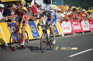 David Lopez Garcia  (Caisse d'Epargne) & Jurgen van de Walle (QuickStep) @ Super-Besse (780x)