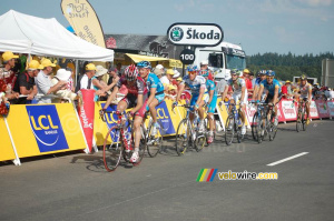 Christophe Brandt (Silence-Lotto), Martin Muller (Milram), Martin Elmiger (AG2R La Mondiale), Xavier Florencio (Bouygues Telecom), Geoffroy Lequatre (Agritubel), Bernhard Eisel (Columbia), Danny Pate (Garmin Chipotle) & Rubens Bertogliati (Saunier Duval-S (557x)