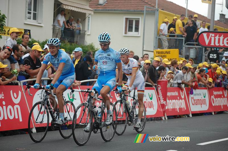 Sebastian Lang, Ronny Scholz & Fabian Wegmann (Gerolsteiner) à Aurillac