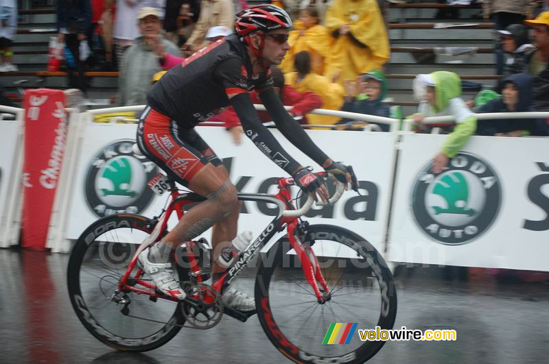 David Lopez Garcia  (Caisse d'Epargne) bij aankomst in Toulouse (2)