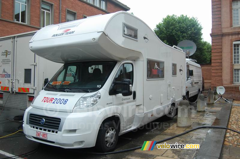 The presenter's camper