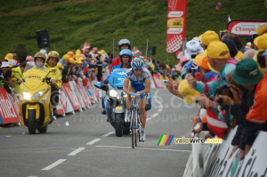 Vladimir Efimkin (AG2R La Mondiale) at the finish on Hautacam (421x)