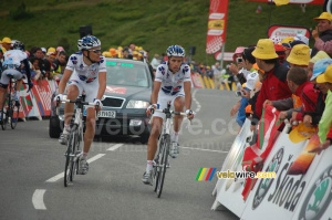 Rémy di Gregorio & Jérémy Roy (Française des Jeux) at the finish on Hautacam (638x)