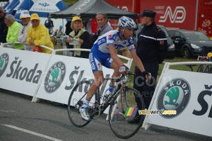 Matteo Carrara (QuickStep) at the finish on Hautacam (975x)