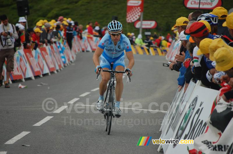 Markus Fothen (Gerolsteiner) à l'arrivée à Hautacam