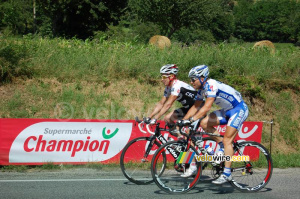 Steven de Jongh (QuickStep) & Stuart O'Grady (CSC Saxo Bank) (372x)