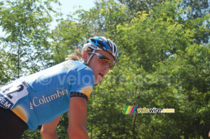 Marcus Burghardt (Team Columbia) when we tell him Mark Cavendish is only one minute behind (413x)