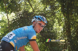 Adam Hansen (Team Columbia) when we tell him Mark Cavendish is only one minute behind (499x)