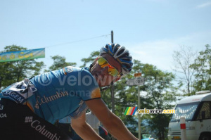 Bernhard Eisel (Team Columbia) when we tell him Mark Cavendish is only one minute behind (510x)