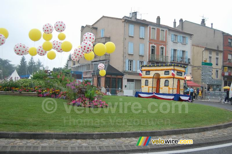 A decorated roundabout in Lavelanet