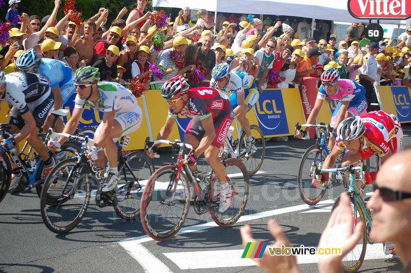 Jimmy Casper (Agritubel), Robbie McEwen (Silence-Lotto), Martin Elmiger (AG2R La Mondiale), Alessandro Ballan (Lampre) & Robert Hunter (Barloworld)