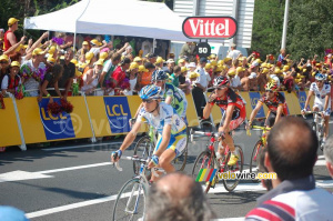 Hubert Dupont (AG2R La Mondiale), Frederik Willems (Liquigas), Luis Léon Sanchez & Alejandro Valverde (Caisse d'Epargne) & Benoît Vaugrenard (Française des Jeux) (571x)