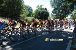 Christophe Brandt & Cadel Evans (Silence-Lotto) mais aussi Alejandro Valverde (Caisse d'Epargne) & Oscar Freire (Rabobank) (533x)