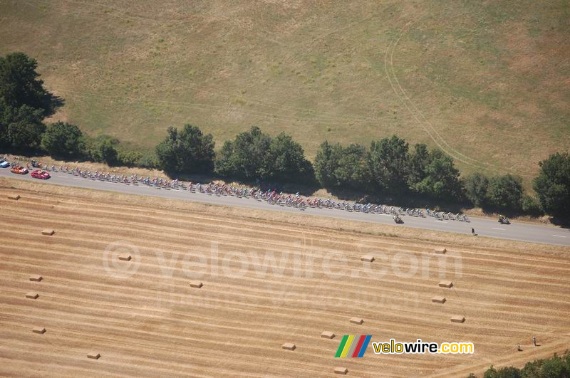 Het peloton gezien vanuit de lucht (4)