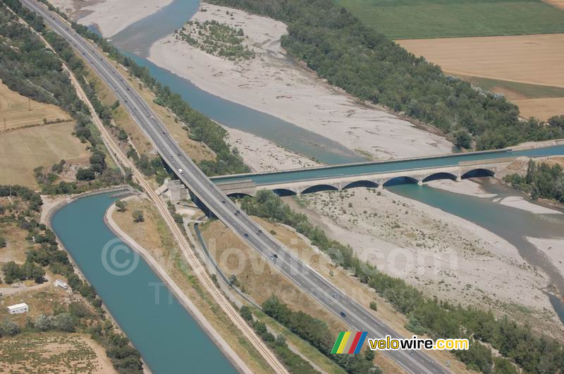 The Durance river and the canal