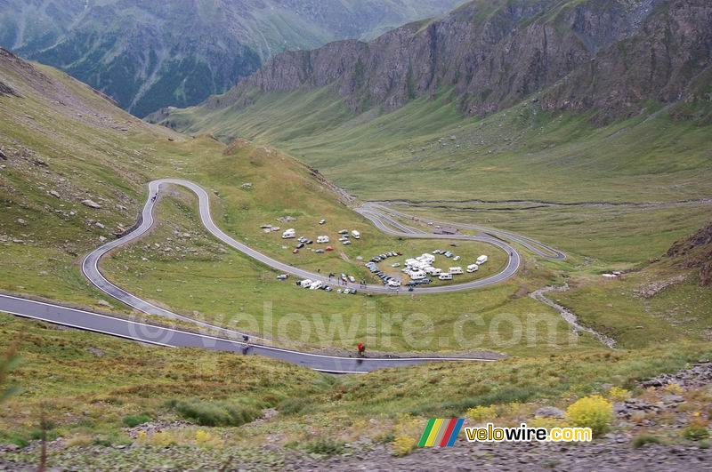 Descent of the Col d'Agnel: looks like a Formula 1 circuit!