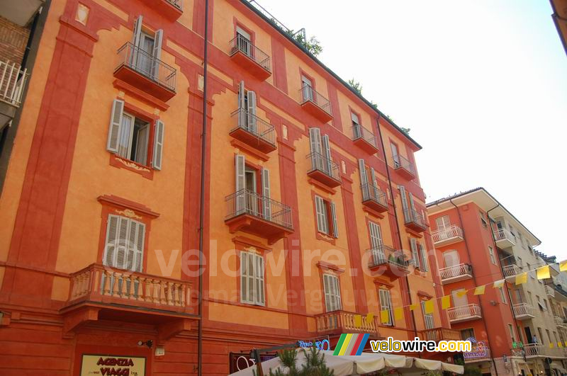 A orange house in Cuneo