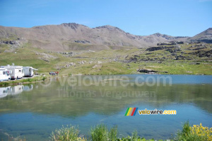 A lake at the foot of the Cime de la Bonette Restefond (374x)