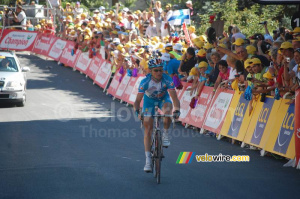 Pierrick Fedrigo (Bouygues Telecom) à l'arrivée à Jausiers (564x)