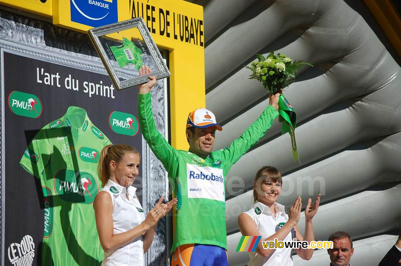 Oscar Freire (Rabobank) à la remise du maillot vert (4)