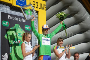 Oscar Freire (Rabobank) à la remise du maillot vert (4) (1061x)